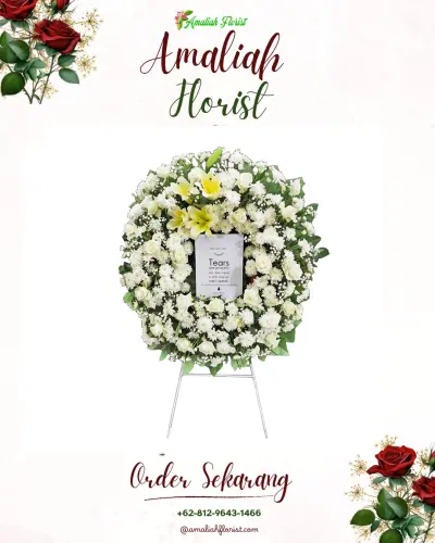 Krans Bunga Duka Cita di Margaasih